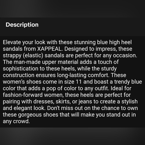XAPPEAL Blue High Heel Sandals - Picture 8 of 8